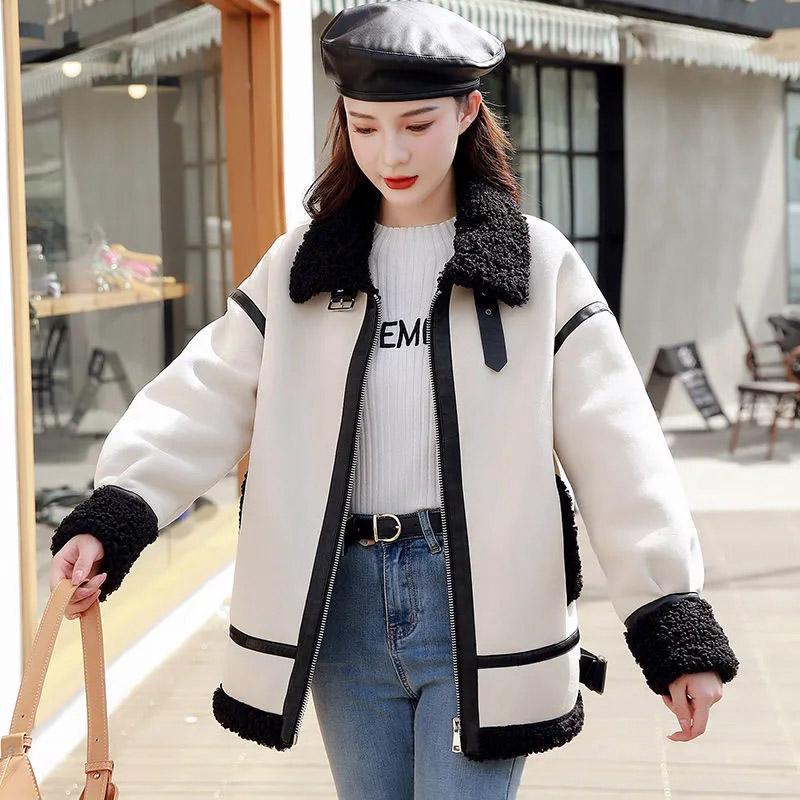 Jacket Women's Fall and Winter Short Loose Padded Thickened Warm Jacket Versatile Comfortable Casual High Collar Jacket