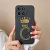 Для OPPO Realme V20 V23 V25 V30 X2 X7 XT Q5 Pro U1 V13 V15 чехол для телефона модный чехол с буквами Короны жидкий мягкий силиконовый матовый противоударный чехол-бампер