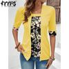 Женские модные повседневные летние весенние блузки и рубашки с цветочным узором и коротким рукавом с квадратным воротником