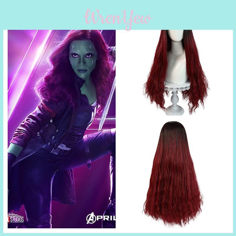 Marvel Superhero Costume Wig Gamora Inspired Wig For Women