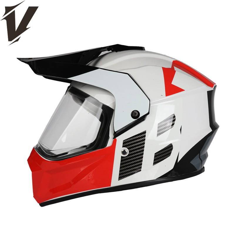 Off-Road Motorcycle Helmet With DOT ECE 3C Certification Ventilated Dual-Sport Full Face Enduro Trail Riding