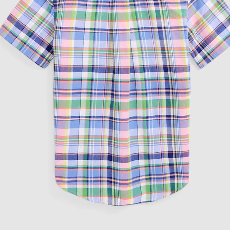 Polo Ralph Lauren Рубашка с коротким рукавом в клетку Color Block с вышитым логотипом на пуговицах Детские рубашки Разноцветная CWPOWOVY6820481-999