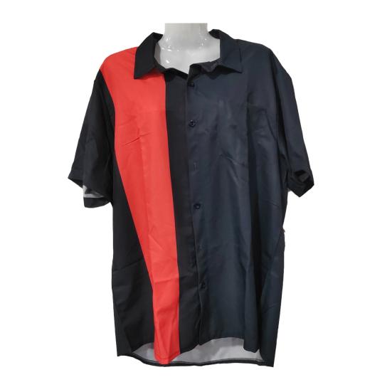 Мужская повседневная рубашка с лацканами, коротким рукавом, на одной пуговице, свободного кроя, в гавайском стиле, рубашка для боулинга на пуговицах