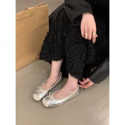 Маленькие ароматные туфли-одиночки на плоской подошве, женская обувь весна и осень 2024, новинка весны, красные балетки, французские нежные вечерние туфли