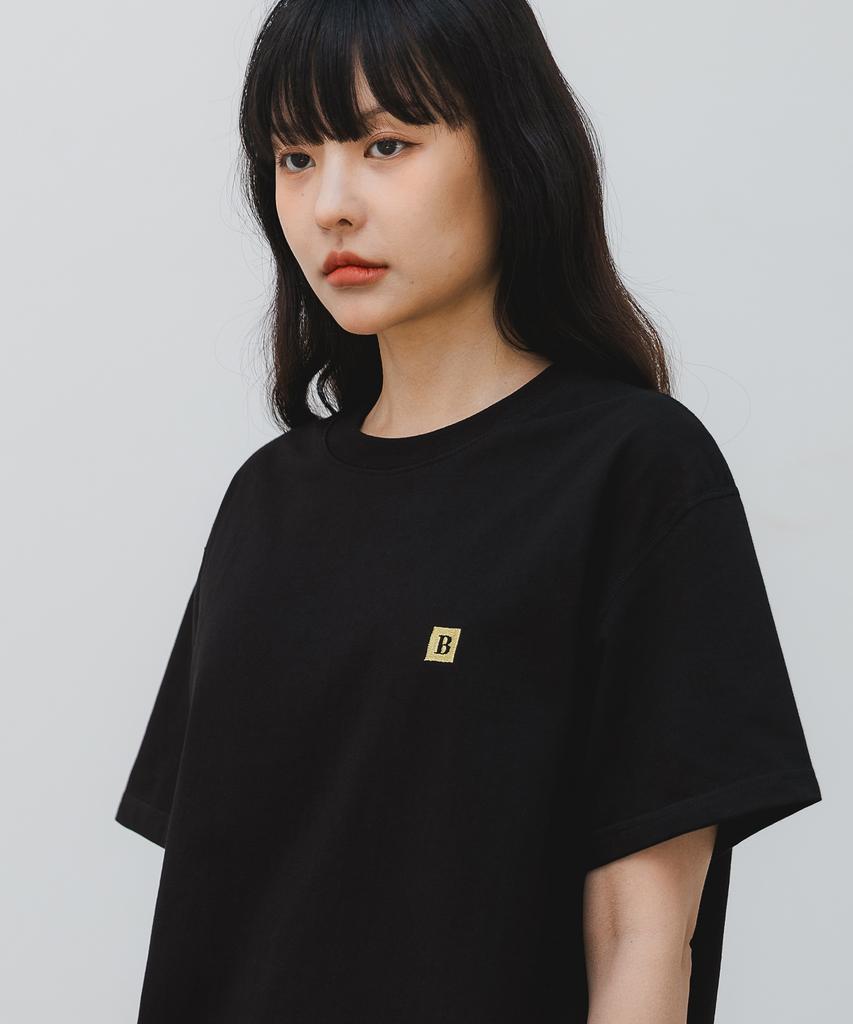 BAKKEN B Square Logo Short Sleeve T-Shirt Bk3968_Black