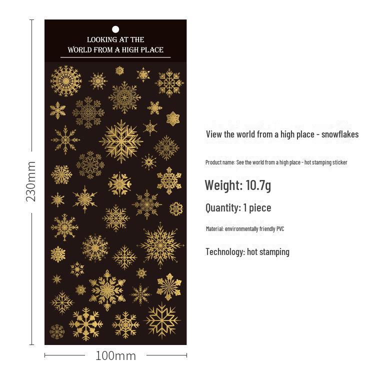 World View Горячее тиснение ПВХ декоративные наклейки для дневников-блокнотов