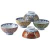 Nishikai Toki Hasami Ware Rice Bowl Includes Rice Matcha and Small Approximately Diameter X 6cm Approximately 250ml Made In "Konjo Ko-Imari" 5-Piece