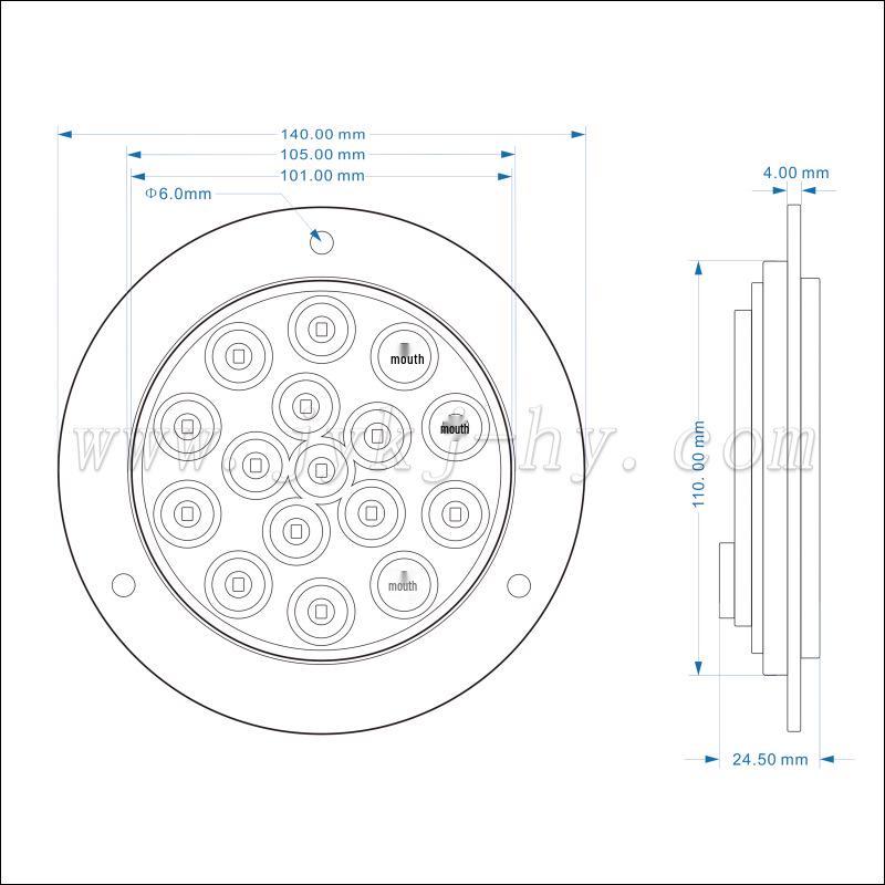 LED Taillight for Trucks, RVs, Trailers, and Tail Boxes