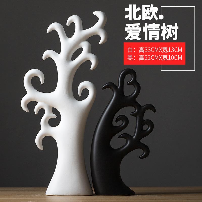 Nordic Ceramic Figurine Ornaments for Living Room TV Cabinet Wine Cabinet Entryway Deer Sculpture Creative Home Decor