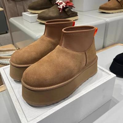 2024 Новые женские зимние ботинки Повседневные женские туфли на платформе с высоким каблуком Botas Femininas Плюшевые теплые замшевые зимние ботильоны