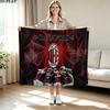 Фланелевое одеяло с принтом AC Milan Высококачественное Теплое Удобное Покрывало для Всех Сезонов Идеально для Подарков Домашний Декор