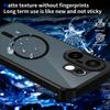 KEYSION Magnetic Phone Case for VIVO X200 FE Soft Silicone+PC Matte Translucent Black Shockproof Cover for VIVO X200 FE