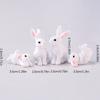 1Pc Cute Rabbit Easter Miniature Resin Craft Mini Bunny Ornament Fairy Garden Supplies Home Figurine Animal Garden Ornament