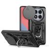 KEYSION Shockproof Case for Redmi Note 14 Pro + 5G 14 5G Slide Camera Protection Ring Stand Phone Back Cover for Xiaomi POCO X7