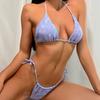 2022 Купальник бикини тай-дай с завязками для женщин (DZ090)