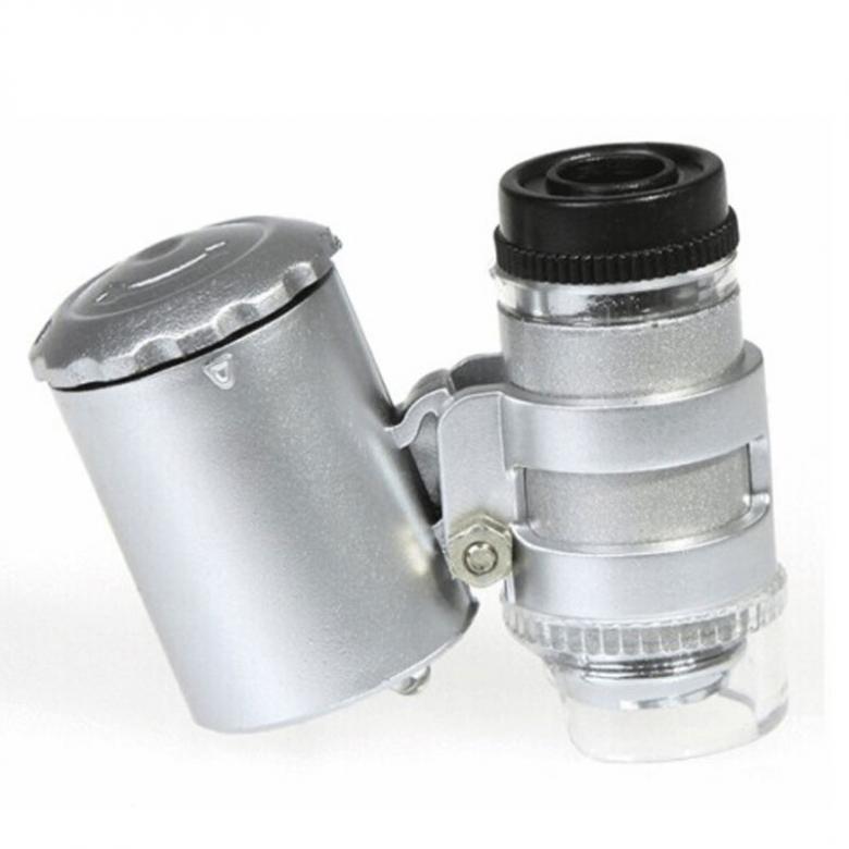 60-кратная увеличительная лупа для ювелирных изделий, лупа, петля, светодиодная лампа для осмотра/ремонта