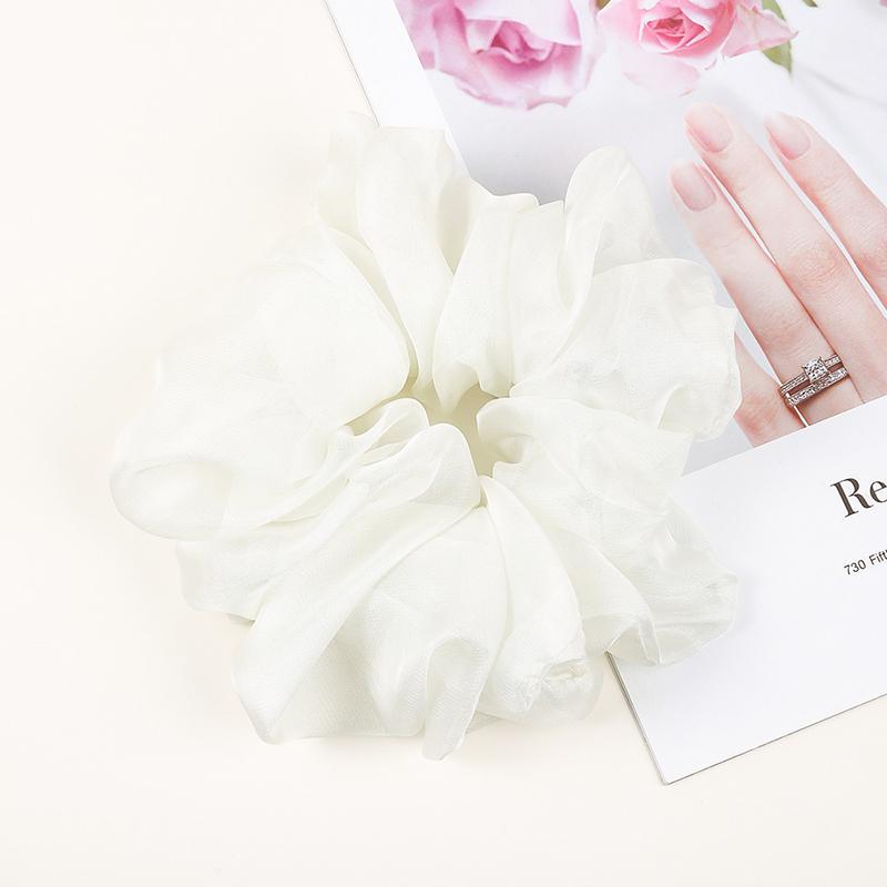 1 шт. Большая 16 см однотонная шифоновая резинка для волос для женщин корейская эластичная резинка для волос завязки держатель для хвоста головной убор аксессуары для волос