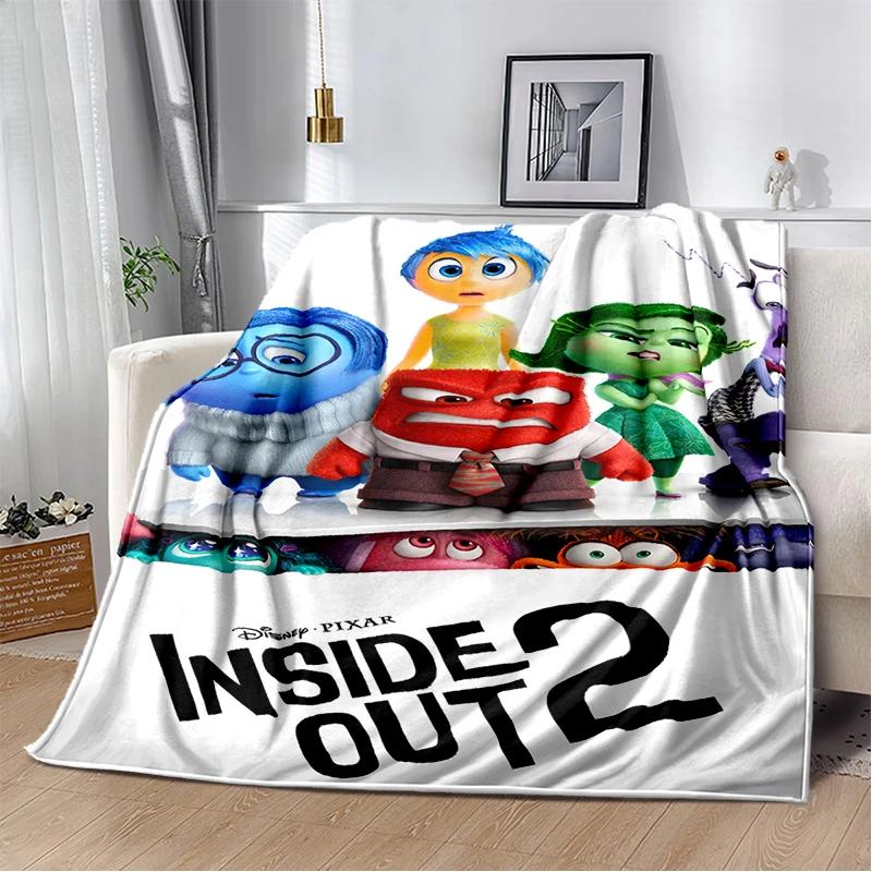 Новое мультяшное одеяло Inside Out Радость Грусть, Мягкое плед-покрывало для дома, спальни, кровати, дивана, пикника, путешествий, Детское