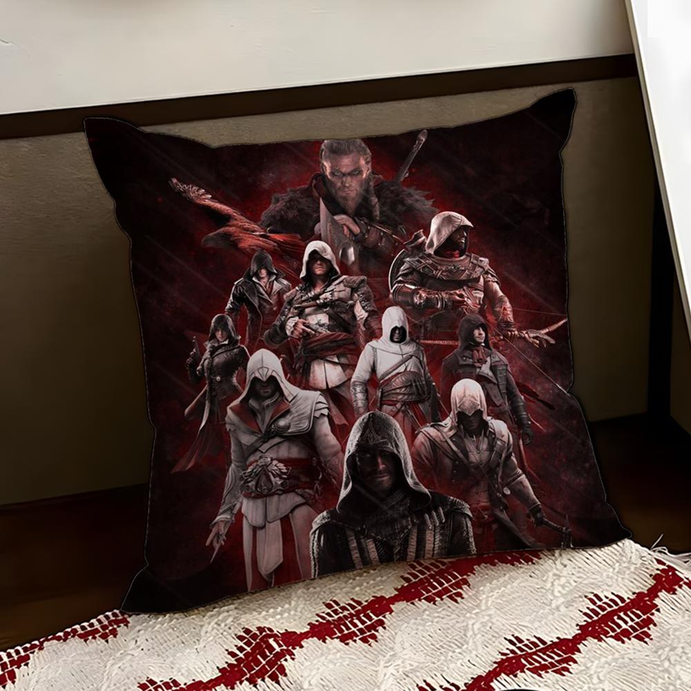 Игровой Assassins Creed Чехол на подушку Двусторонний Мягкий Прочный Чехол для подушки Дом Автомобиль Многоцелевое Использование для Ежедневного Комфорта