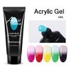 15 мл 3-слойный лак для ногтей, меняющий цвет, термогель для ногтей, замачиваемый, УФ-гель для дизайна ногтей, гель-хамелеон, гель для ногтей, меняющий цвет, гель-лак для ногтей