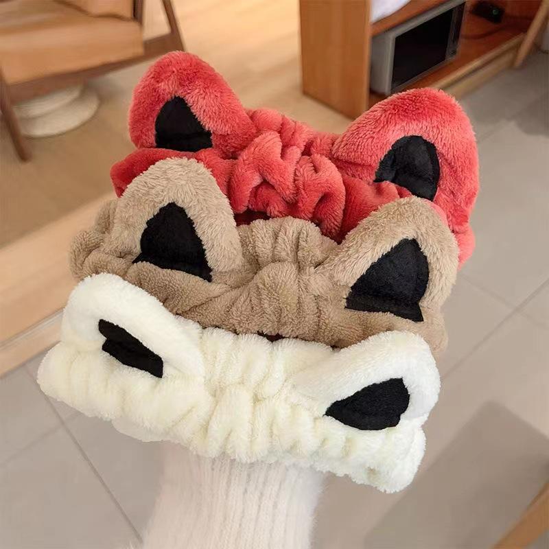 Флисовые повязки на голову для женщин, милые мягкие бантики для волос, повязка на голову, повязки для мытья лица, тюрбаны для макияжа, повязки, аксессуары для девочек