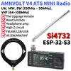 V4 AMNVOLT Мини SI4732 DSP Радиоприемник FM AM SSB LSB USB Режим LSB USB Транзисторные Карманные Радиоприемники 1,9-дюймовый IPS Экран ESP-32-S3