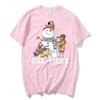Аниме ONE PIECE Луффи Harajuku Футболка Мужская Каваи Манга Графический Летняя футболка Негабаритных с короткими рукавами Мультфильм Хлопковые футболки Унисекс Уличная одежда