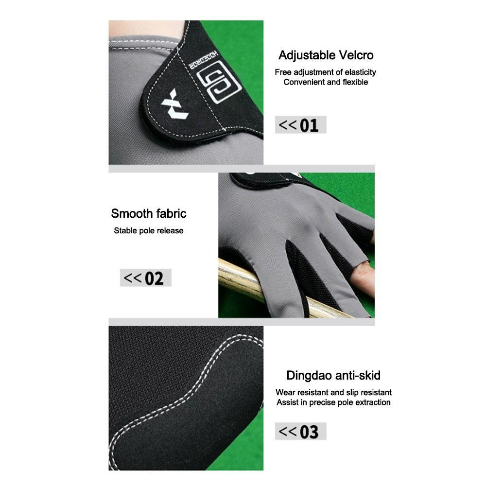Left Hand Half Fingers Glove Elastic Snooker Billiard Glove Billiards Glove  Fitness Accessories