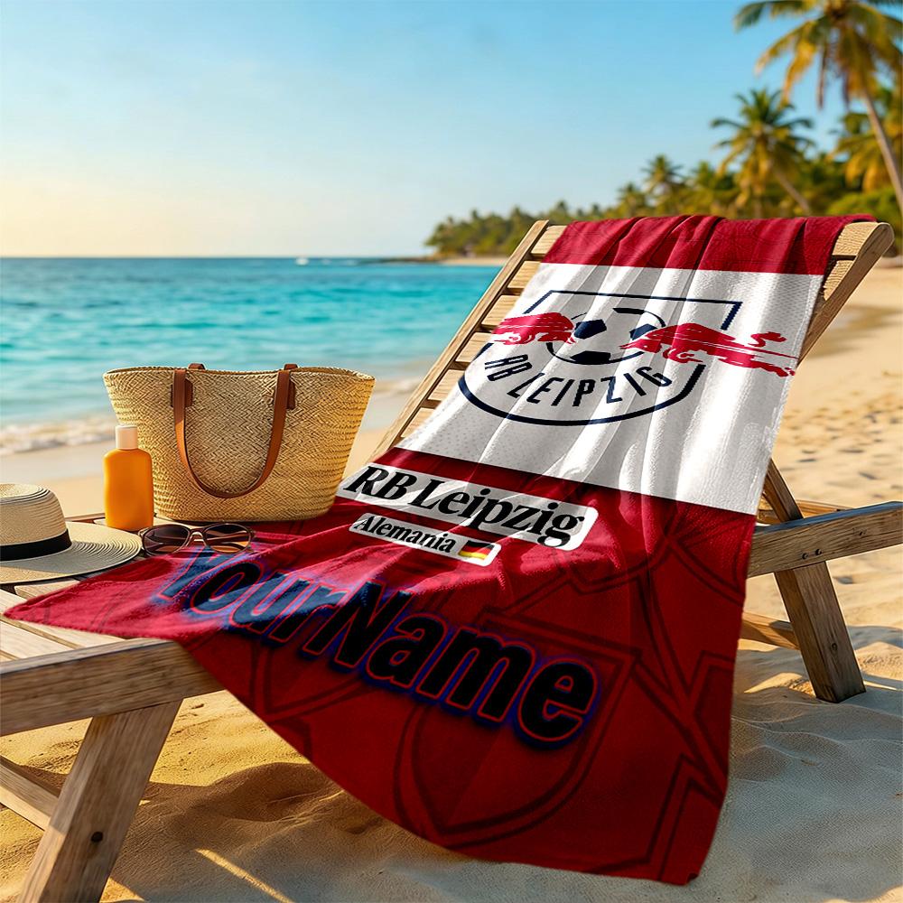 Rb Leipzig Customizable Name Beach Towel Super Soft Absorbent Ideal For Travel Outdoor Swim Pool Yoga Surf Camping Hiking Gym Gift Holiday