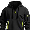 2Pcs/Set Men Sports Suit Hooded Drawstring Long Sleeve Pockets Sweatshirt Elastic Waist