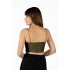 2-pack Women Black-white Rope Strap Cotton Crop Top Bustier Blouse Singlet
