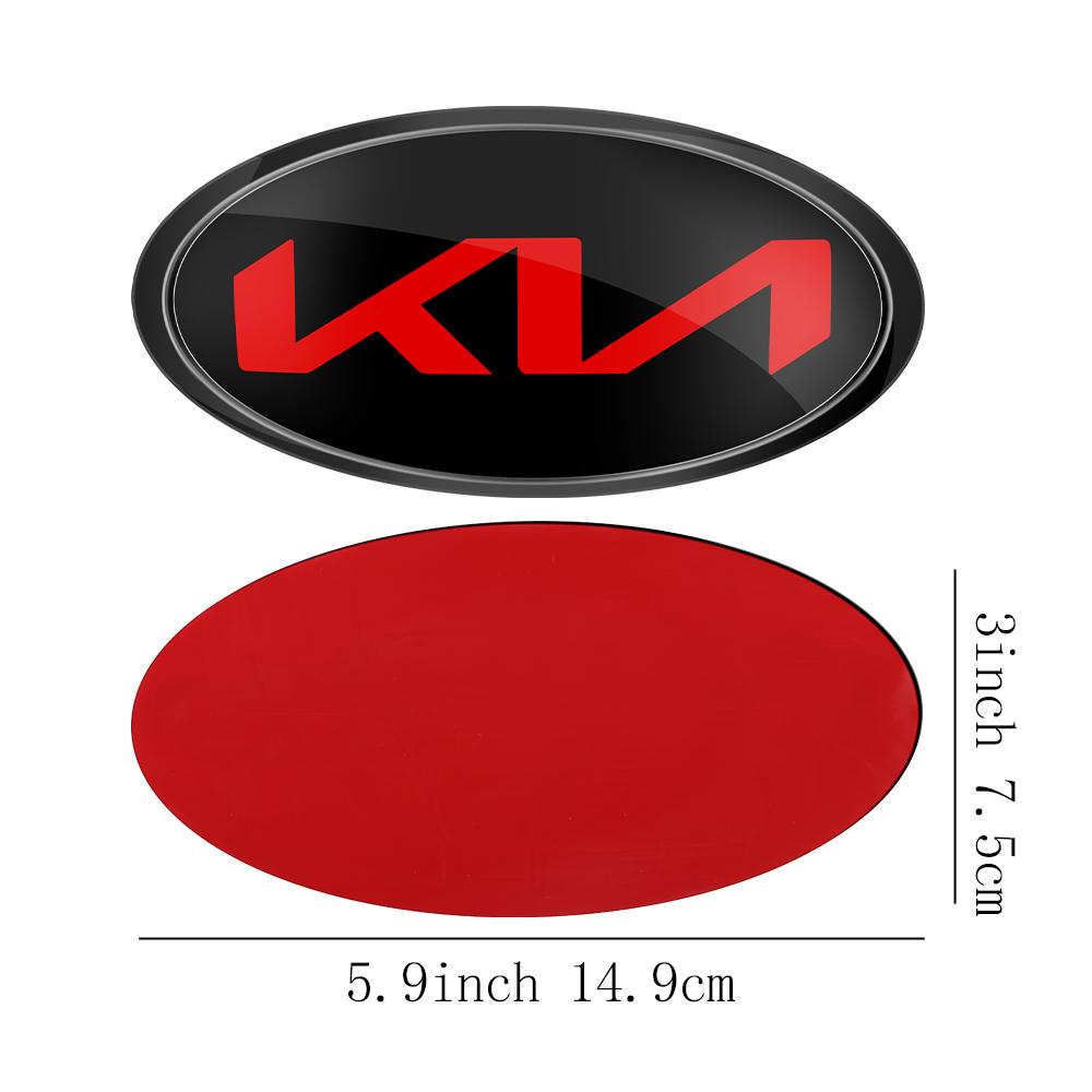 AABIU1 Car Front Hood Emblem Rear Badge Logo Sticker For KIA Sportage Ceed Sorento Cerato Optima Picanto Rio Soul K5 Stonic Niro Forte