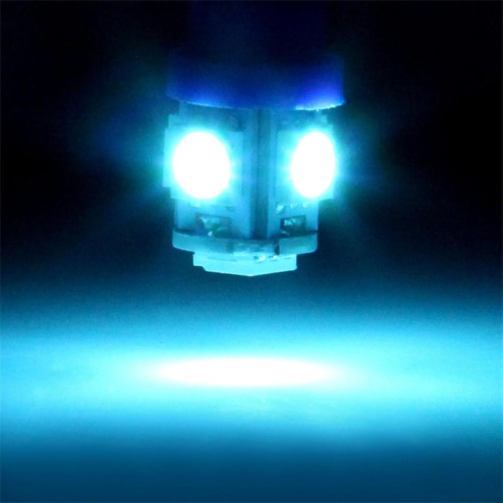 cciyu 5 Pack T10 168 194 wedge 5-5050-SMD Ice Blue LED Bulbs Replacement fit for Cab Marker Light lamps combo 1999-2012 For Ford F250 Super Duty F350