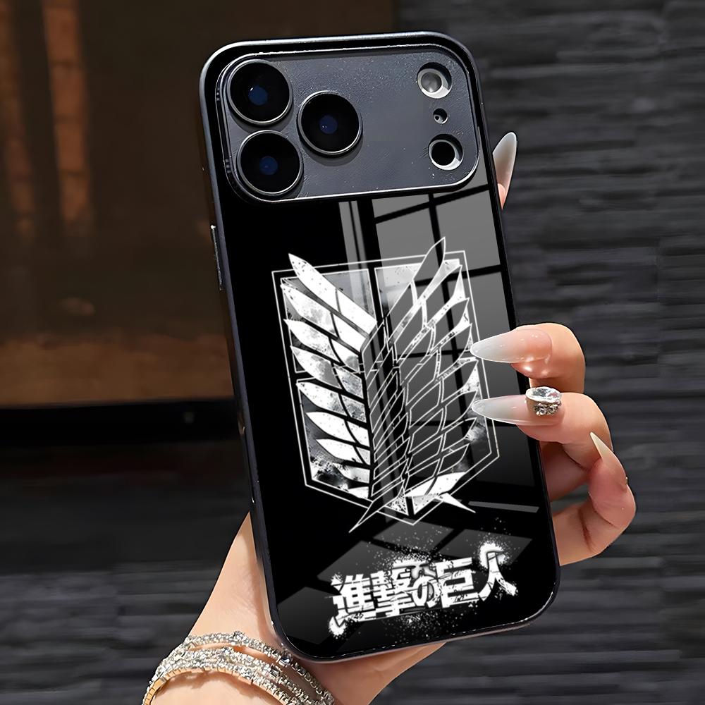 Attack On Titan Phone Case For IPhone 17 Pro Max 16 15 14 Pro Max 13 11 X Xs Xr 8 7Plus Glass Cover
