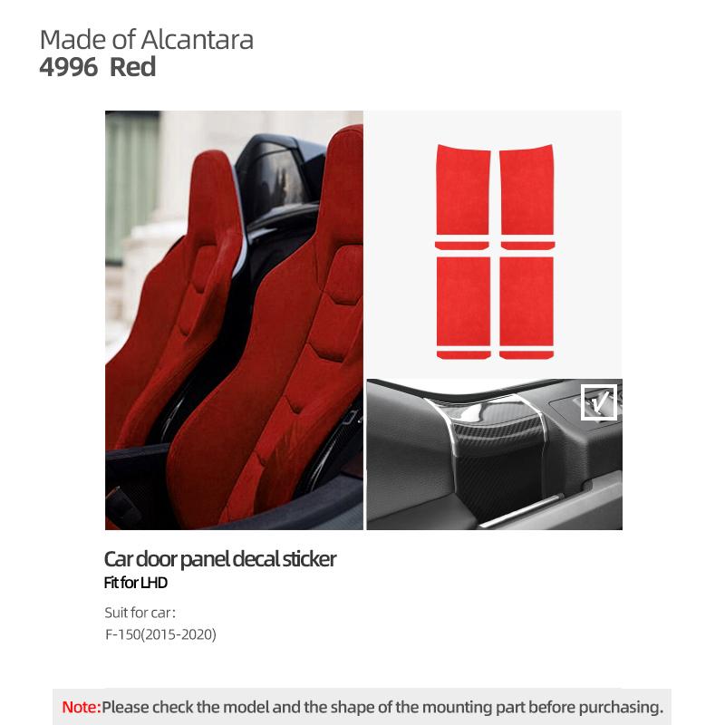 Betterhumz For Ford F-150 SVT Raptor 2015- Made of Alcantara Car Door Panel Auto Interior Trim Stickers Tuning Accessories