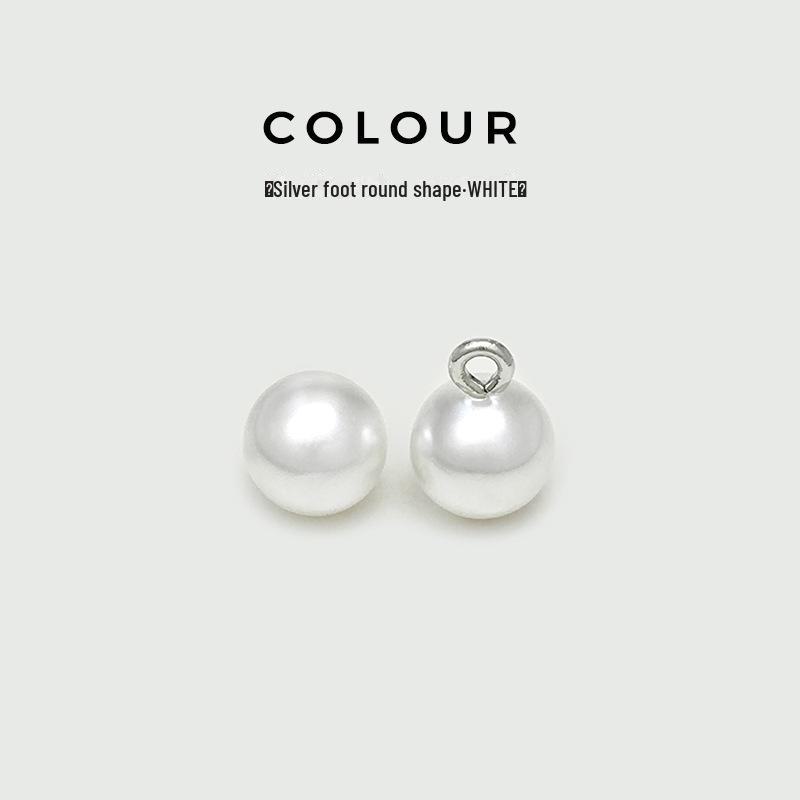 Круглые декоративные пуговицы для рубашки Cheongsam белого жемчуга