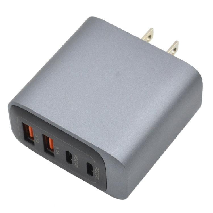 Зарядный хаб 55 Вт, порт USB Type-C, автоматическая регулировка мощности, одновременная зарядка, текстура ABS для различных устройств