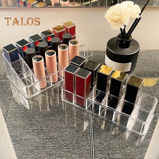 Органайзер для блеска для губ, большая емкость для хранения классификаций, 4 ряда, практичная сетка 12/18/36, подставка для помады, коробка для хранения глазури для макияжа