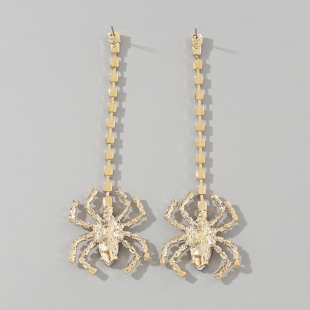 Сверкающие серьги-пауки для вечеринки, женские украшения с насекомыми, уникальные и крутые