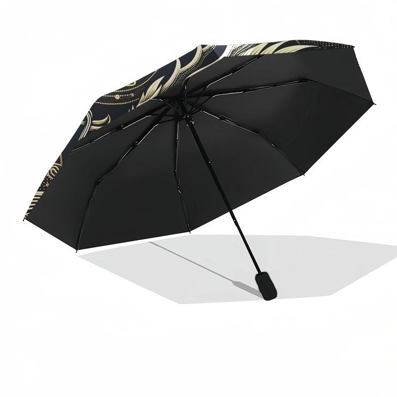 1pc Golden Chinese Dragon Tattoo Design Umbrella with Plastic Handle,Suitable for All Seasons Home Travel Outdoor UmbrellaDD1199