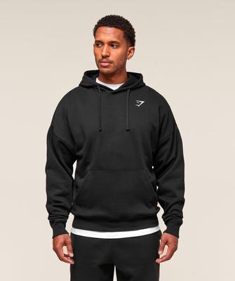Толстовка Crest Oversize с капюшоном, черная A5a8o Bb2j