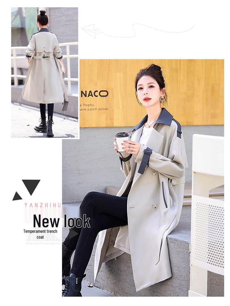 Женский тренч премиум-класса для миниатюрных, Осень 2024 - Омолаживающий и стильный для начала осени