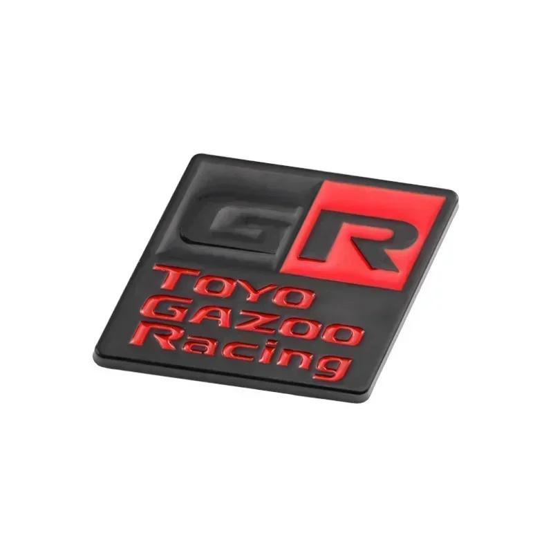 Car Grille Emblem Rear Decal for S0 GR Toyo Gazoo Racing CHR Avalon Supra Corolla Rav4 Avensis Auris Yaris Head Trunk Badge JH0