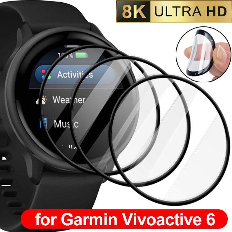 HD Screen Protector for Garmin vivoactive 6 Full Coverage Clear Film for Garmin vívoactive 6 Smartwatch Protective Cover Films 7