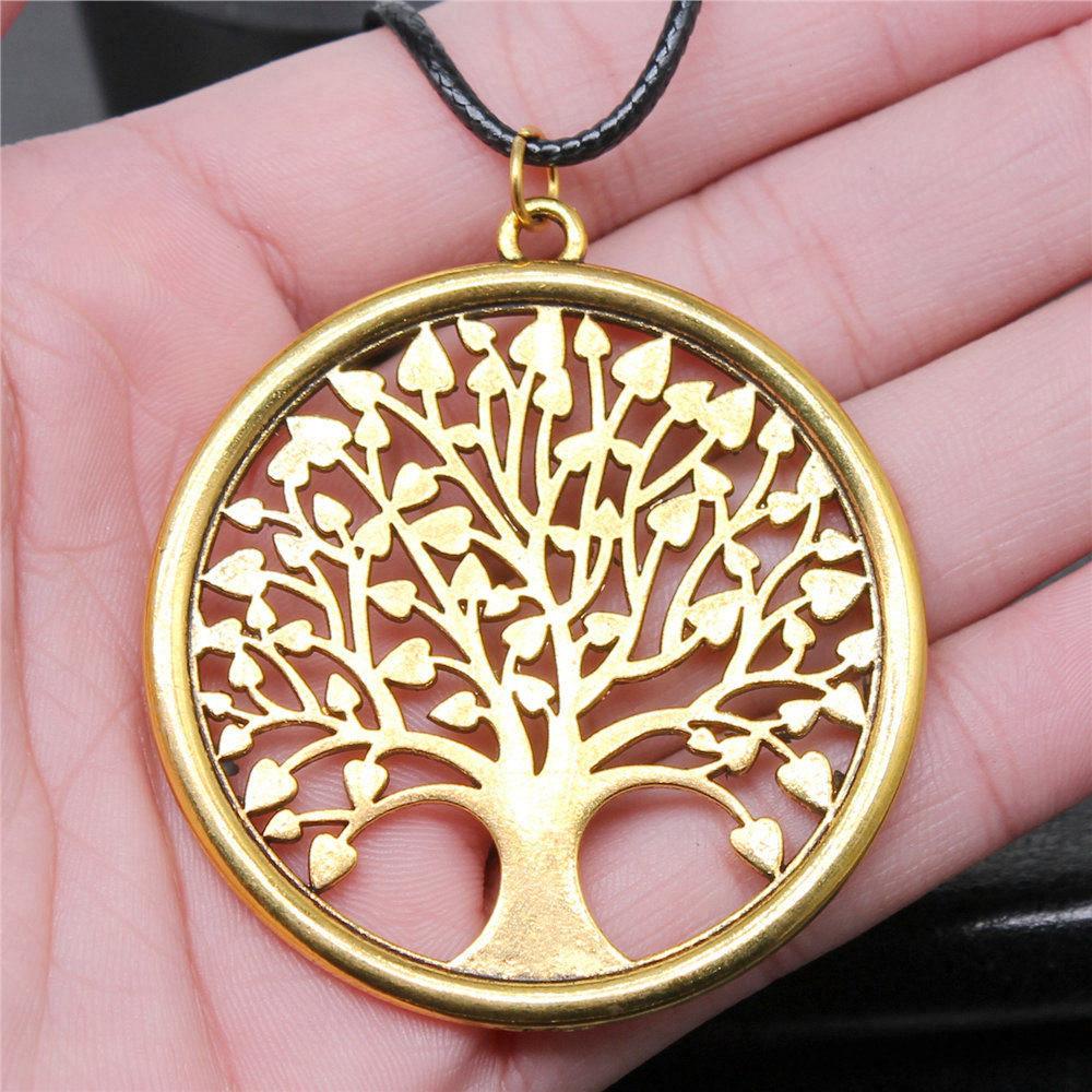 Ожерелье из кожи «Дерево жизни» 45 см, мужское украшение, свадебная годовщина, эстетические аксессуары