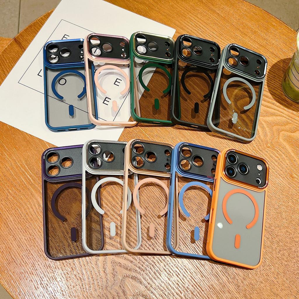 Магнитные чехлы для телефонов, подходящие для IPhone17promax, и чехлы для защиты металлических линз для IPhone 16