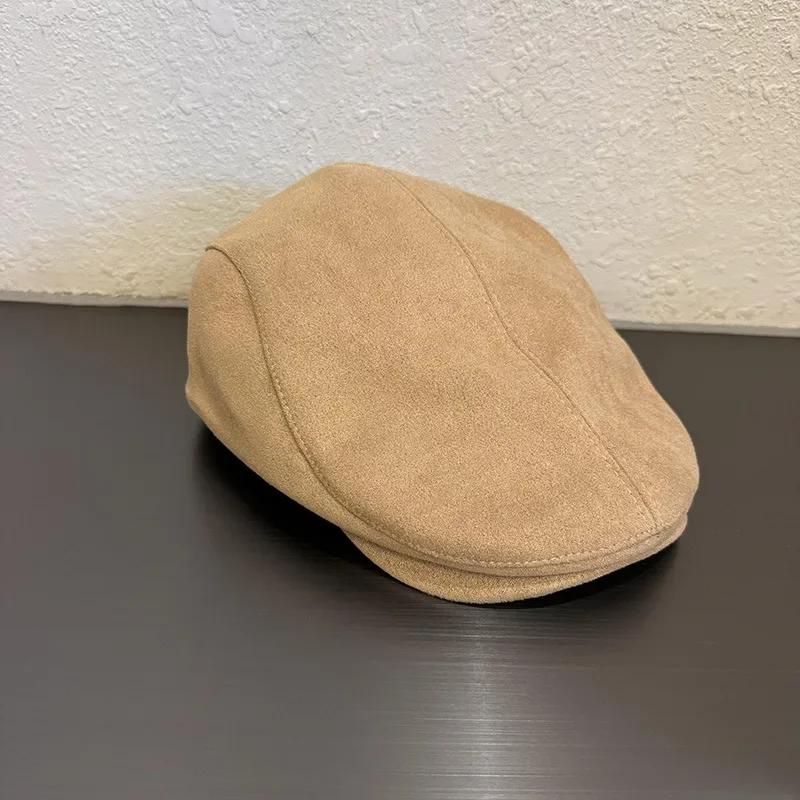 Color Solid Fashion Duckbill Hat With Breathable Suede Fabric For Casual Women
