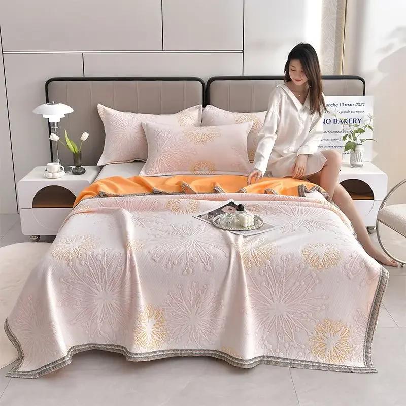 Одеяла, хлопковое летнее одеяло, мягкое одеяло, постельное белье, супермягкое покрывало с наволочкой, летнее одеяло, покрывало королевского размера