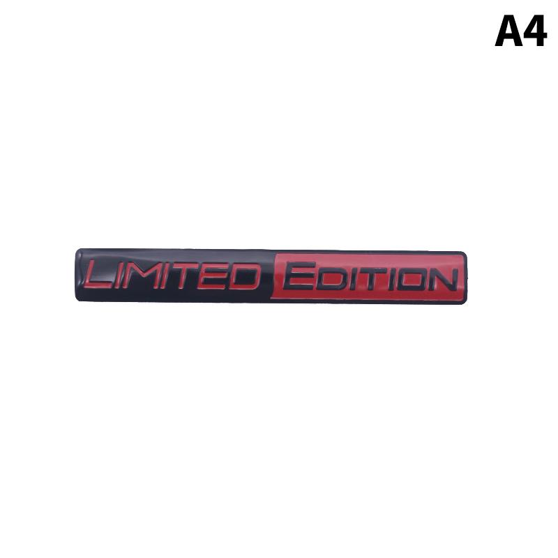 Limited Edition 3D Metal Logo for Car Front Emblem Side Mudget Rear Trunk Badge Universa Car Decoration Sticker