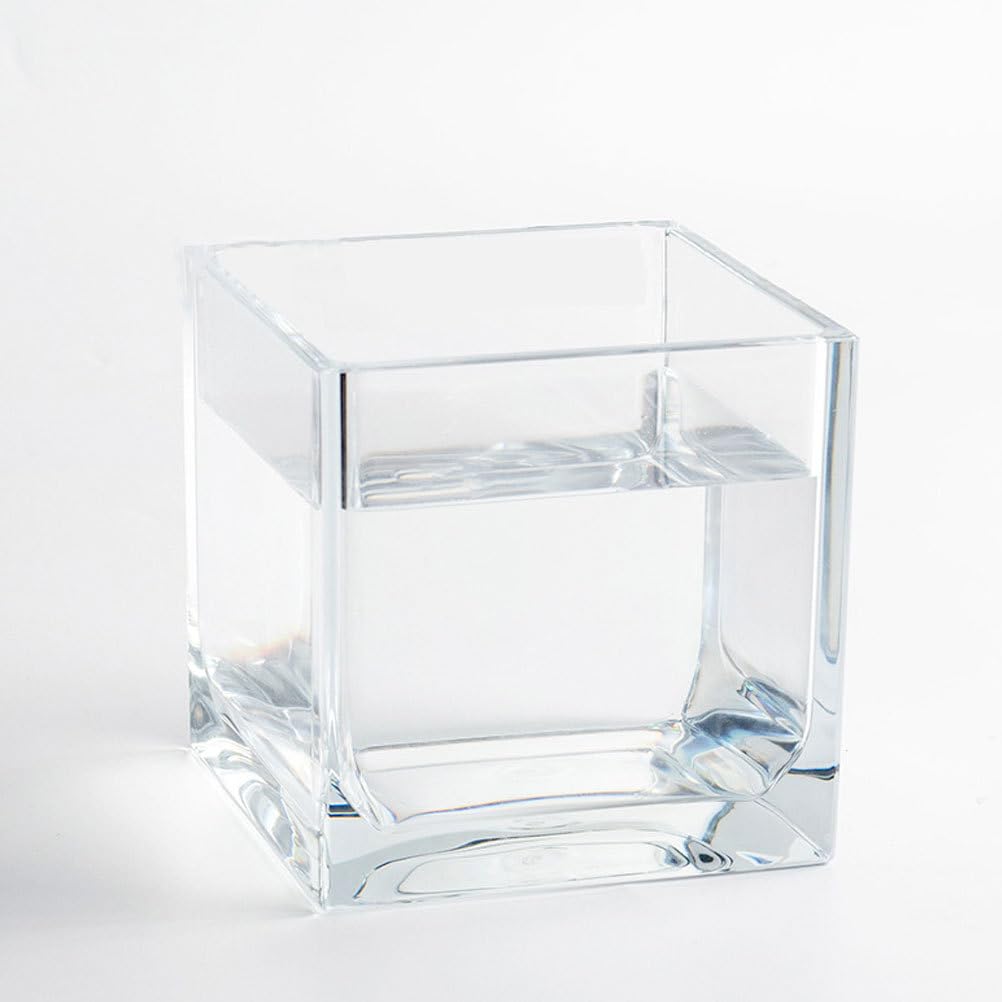 POPETPOP Mini Plastic Fish Bowl for Betta Fish Tanks, Small Fish Bowl, Tank Bowl, Unbreakable Goldfish Bowl